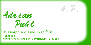 adrian puhl business card